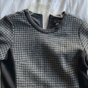 Gray black J.Crew sleeve dress.